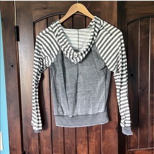 Grey and White Hoodie